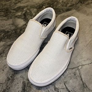 Vans Leather Slip On (8.5 Women, 7 Men) Great Condition!